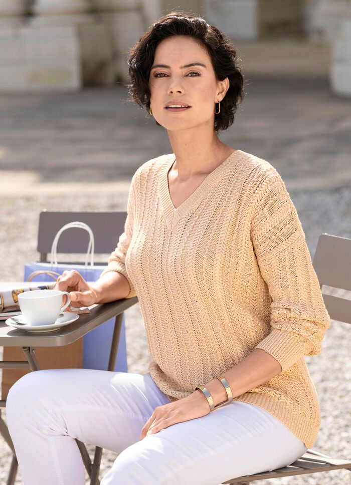 Trui met elegante glitteraccenten 