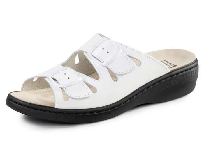 ELENA EDEN muiltjes van nappaleer WIT