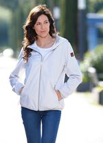 Functionele jas met vaste capuchon ZILVERGRIJS-WIT