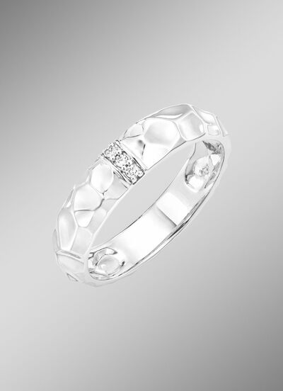 Interessante damesring met zirkonia 