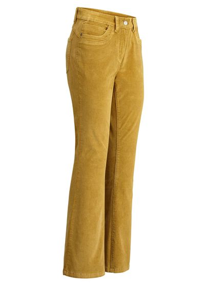 Corduroy broek in trendy bootcut model 