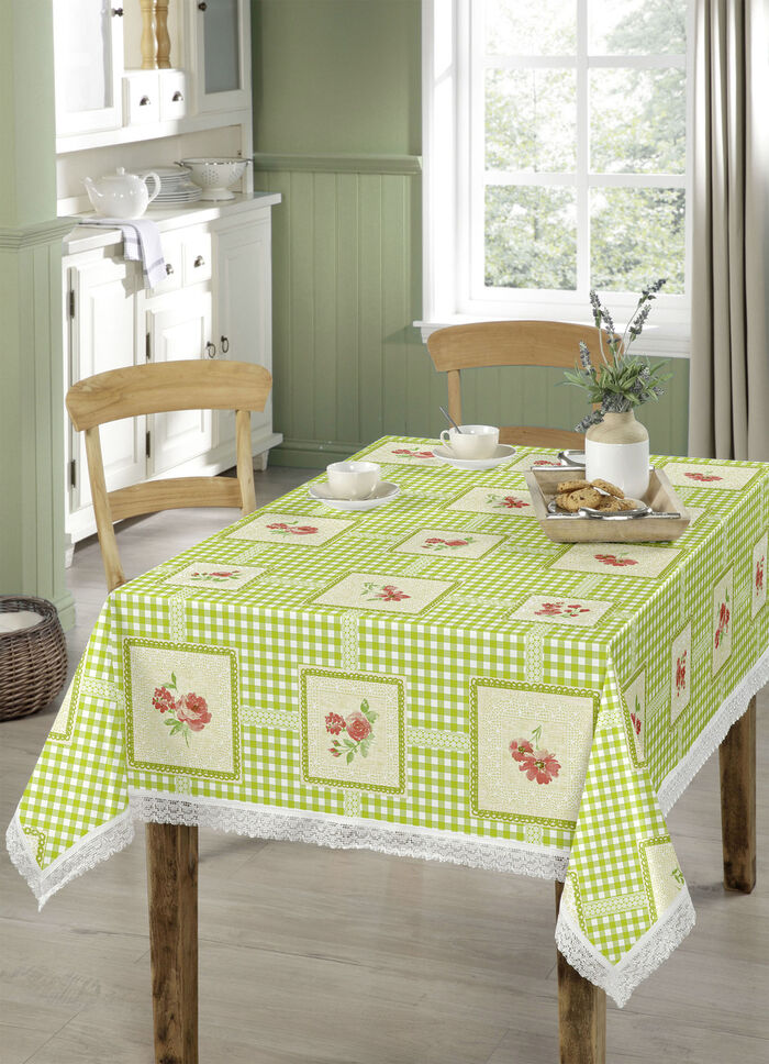 Onderhoudsvriendelijk tafelzeil van tafelzeil GROEN