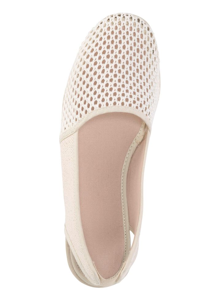 ELENA EDEN sandaal gemaakt van luchtig mesh-materiaal en textiel met een metallic glans LICHTBEIGE