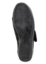 Laurina klittenbandschoen met subtiel sprankelend glitterreliëf ZWART