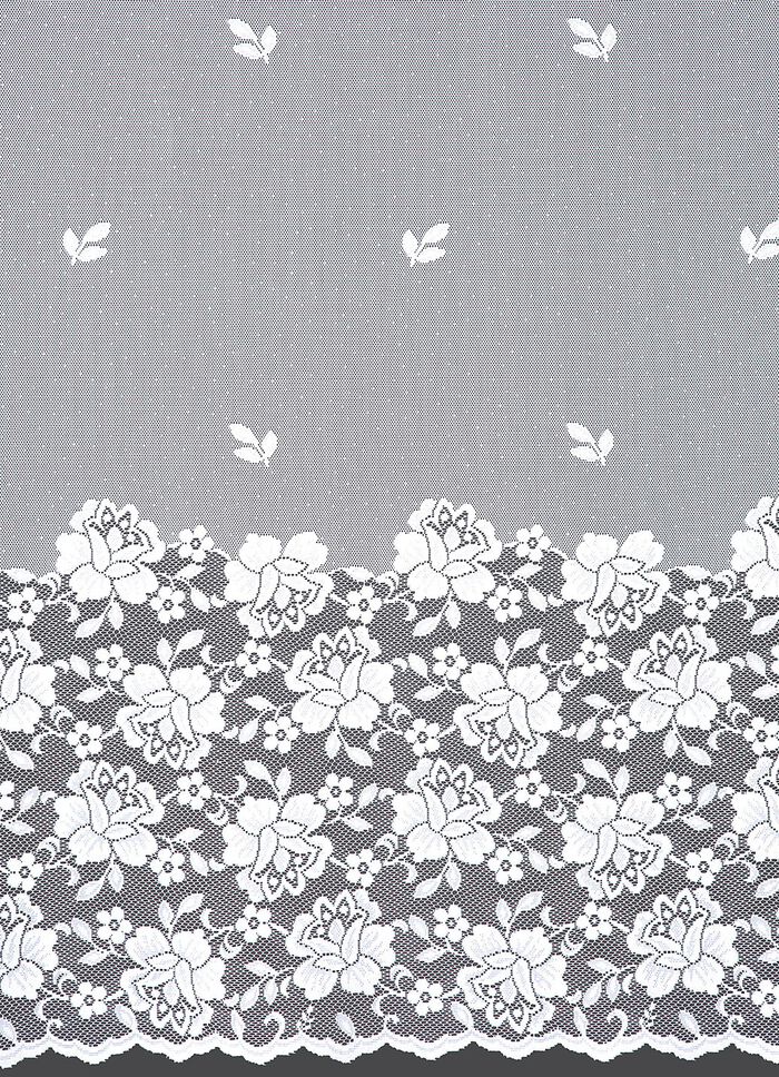 Prachtig lang glasgordijn met automatische plooiband 