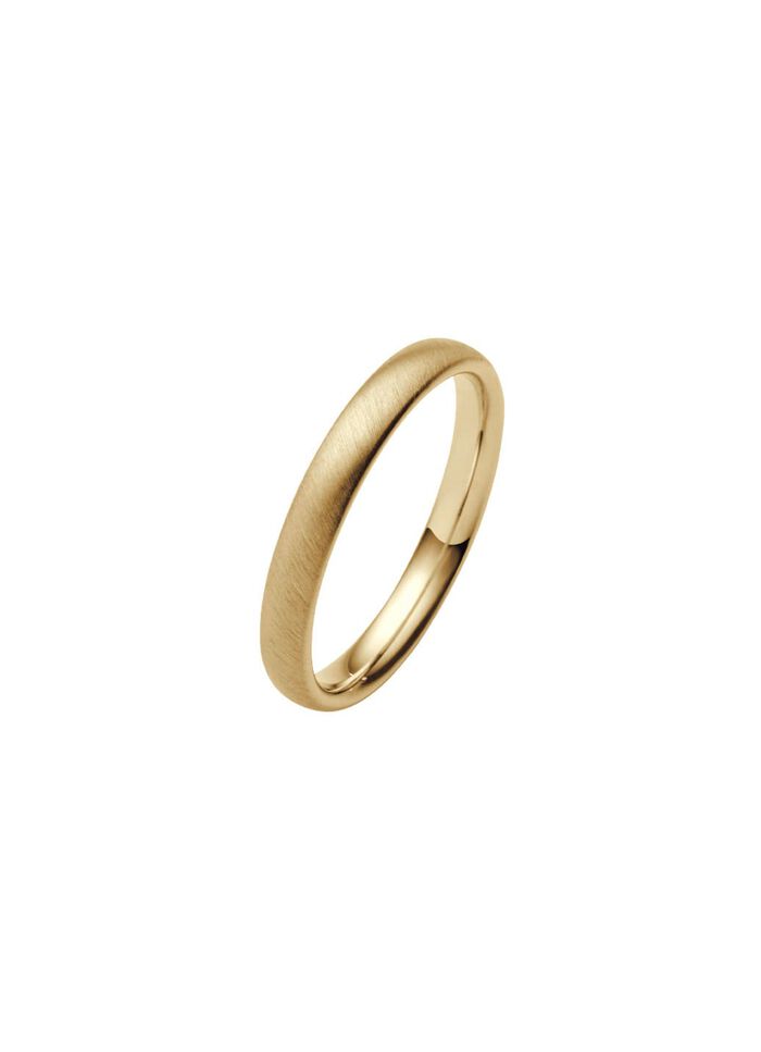 Gesatineerde gouden trouwring 