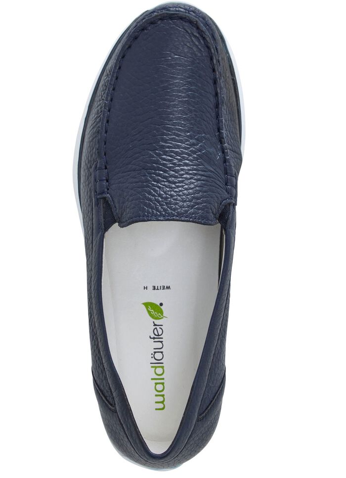Waldl&auml;ufer, comfortabele damespantoffels, breedte H, met uitneembaar voetbed DONKERBLAUW