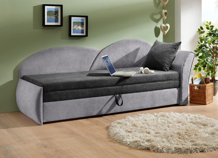 Slaapbank met bedkast en 1 sierkussen 