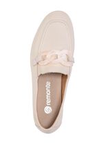 Remonte loafers met trendy sierketting BEIGE