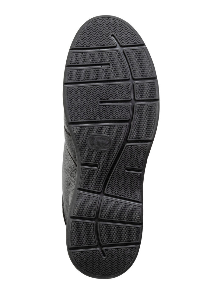 GINO GALANTE, gevoerde herenlaarzen, winterschoenen, met rits ZWART