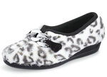 Huisschoen met anatomisch gevormd voetbed WIT-ZWART