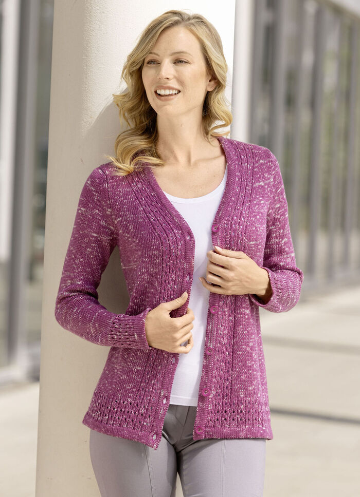 Vest gemaakt van gemêleerd garen BES GEVLEKT