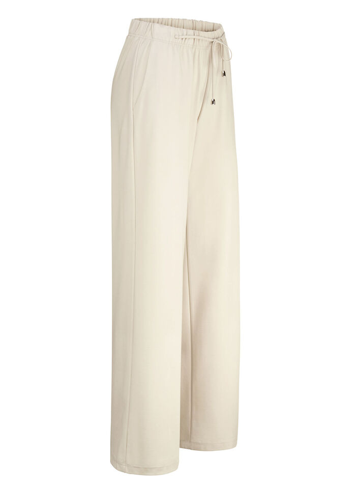 Trendy broek in modieuze breedte BEIGE