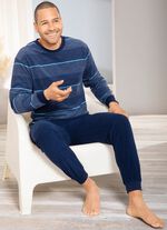 Pyjama van stretch badstof met manchetten 