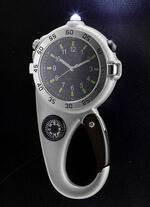 Quartz-karabijnhaakhorloge met zaklampfunctie 