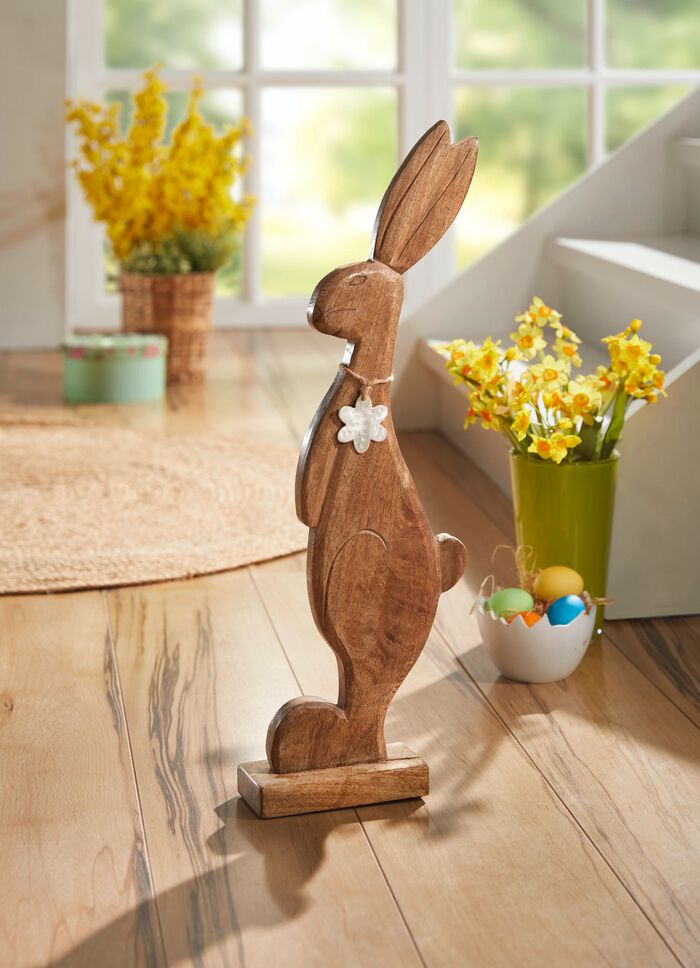 Paashaas gemaakt van mangohout 