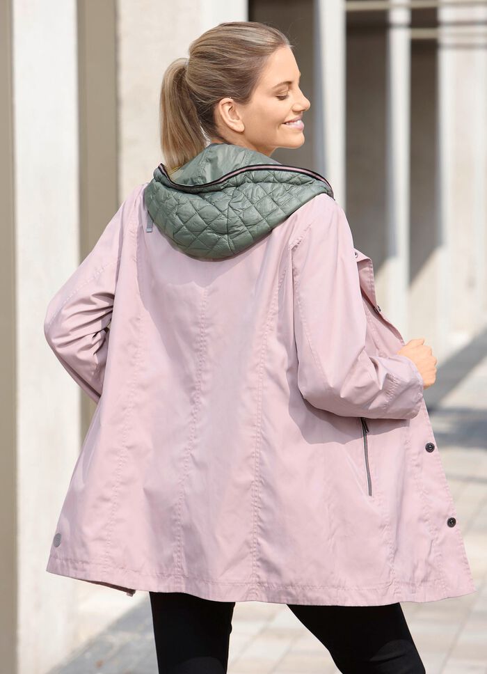 Functionele jas met afneembare capuchon 