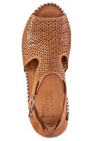 ELENA EDEN, zomerse damessandalen, met verstelbare gesp NATURBRAUN