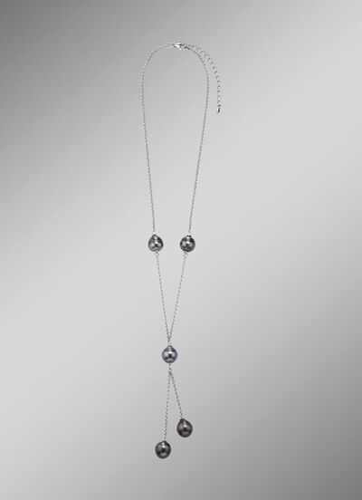 Ketting met druppelvormige Tahitiaanse kweekparels 