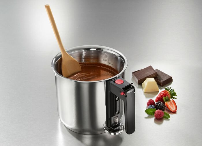 Dubbelwandige waterbadpot van roestvrij staal 