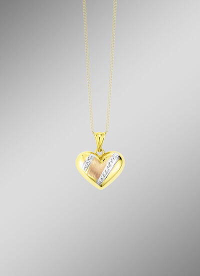 Harthanger met diamantcoating in driekleur 