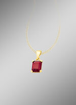 Tijdloze kettinghanger met echte granaat 