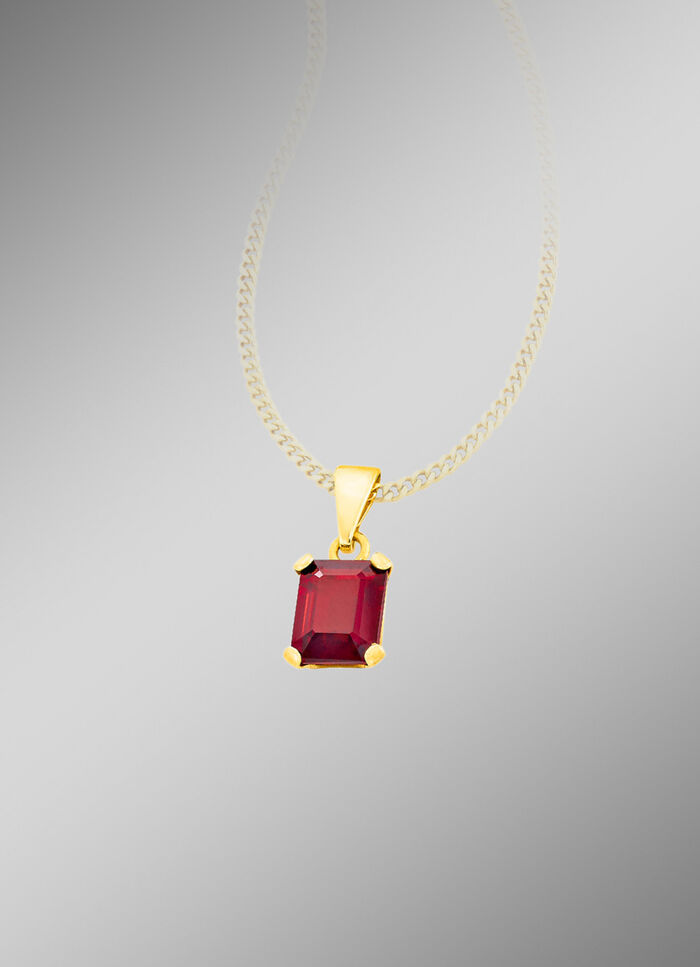 Tijdloze kettinghanger met echte granaat 