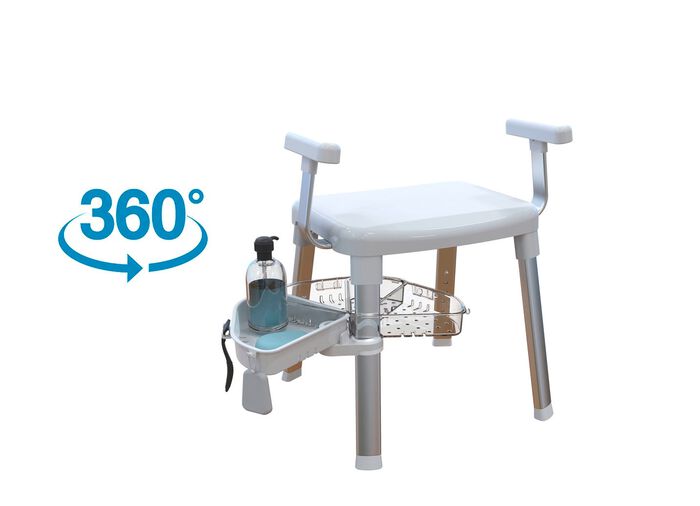 Douche- en badkruk van hoogwaardig kunststof 