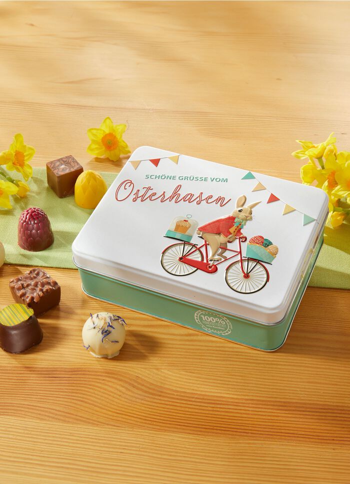 Metalen blik "Beste wensen van de Paashaas" 