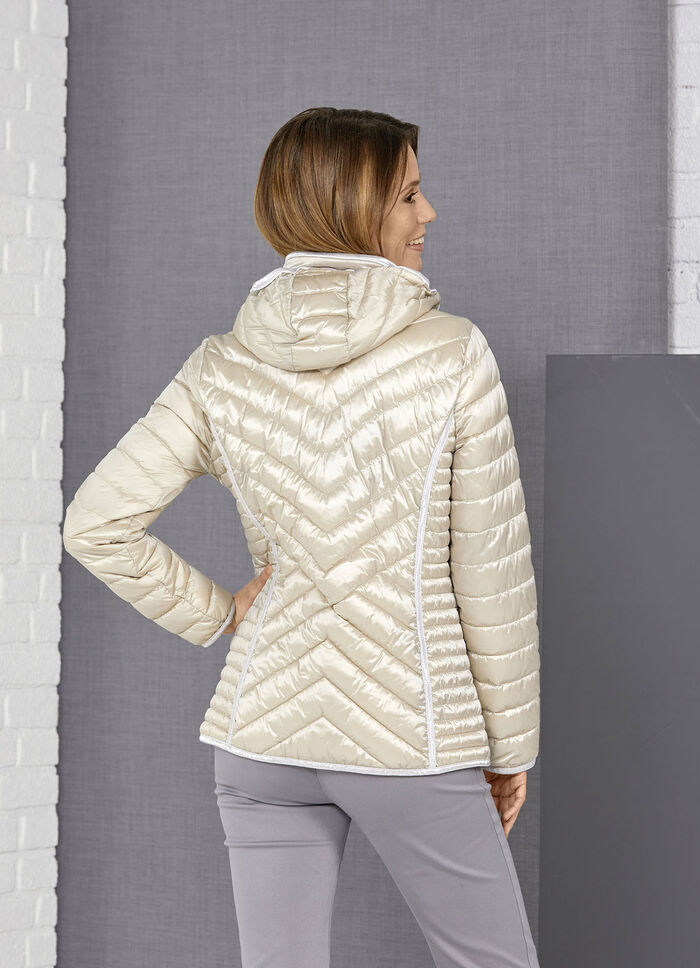 Functioneel jack met afneembare capuchon LICHTBEIGE