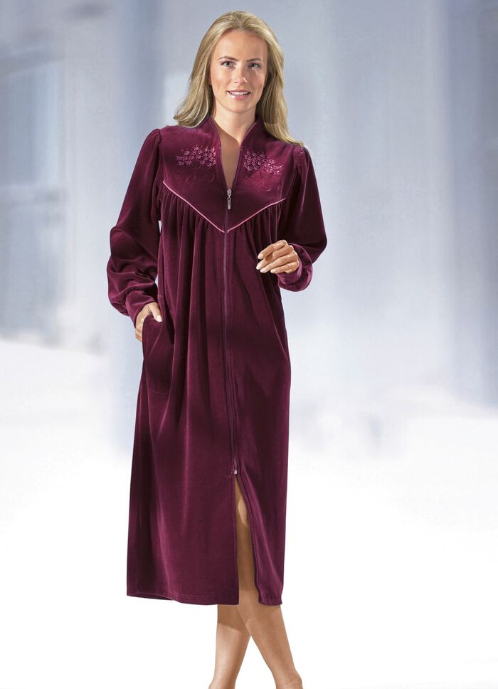 Huisjas met borduursel en paillettenversiering BORDEAUX