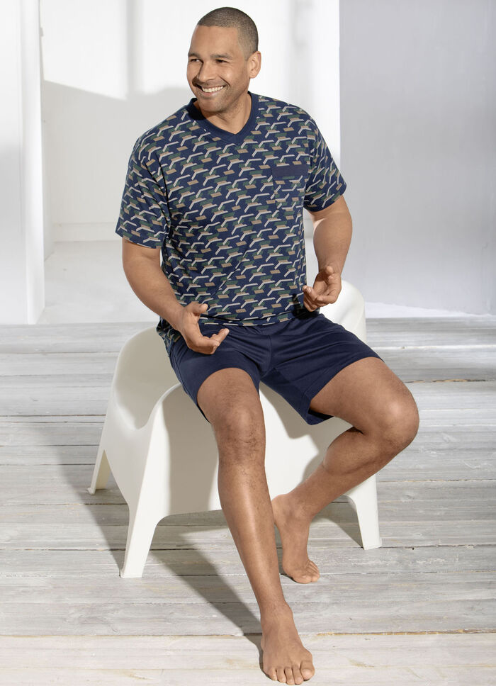 Pastunette shorty met V-hals en all-over design 
