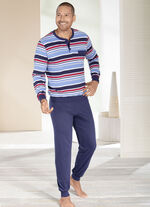 Set van twee pyjama's met knoopsluiting en manchetten 