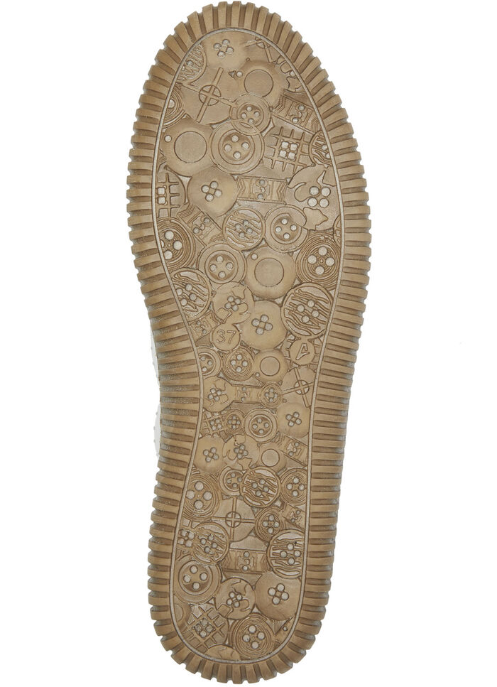 ELENA EDEN pantoffels met een gerimpelde structuur WIT