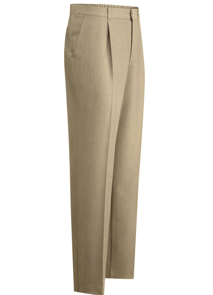 "Klaus Models" broek met plooien in 3 kleuren ZAND GEMÊLEERD