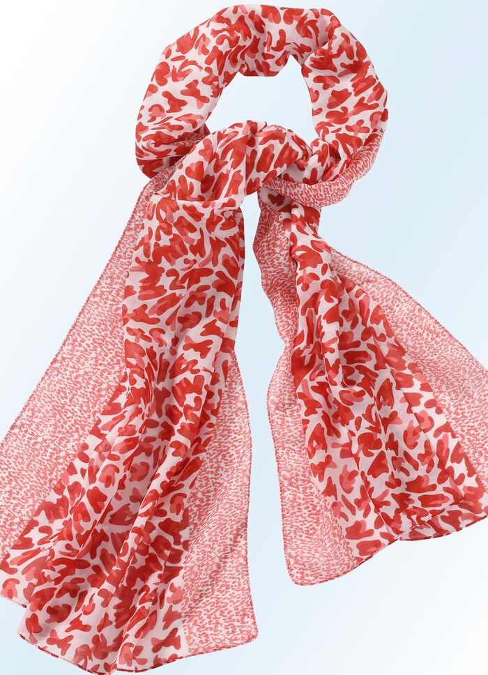 Sjaal met modieus roofdierdessin 