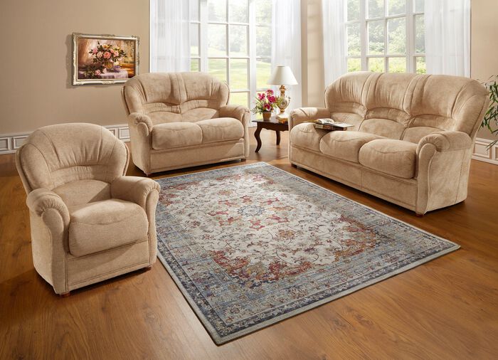 Gestoffeerde meubelen die overal in de kamer geplaatst kunnen worden BEIGE