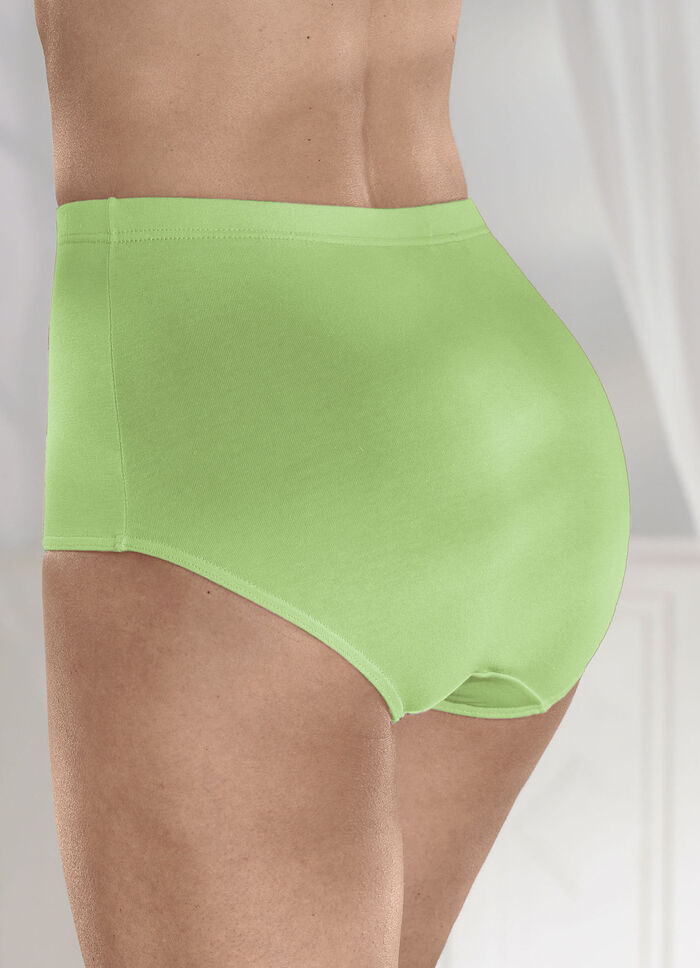 Set van vijf slips met elastische band APPELTJESGROEN