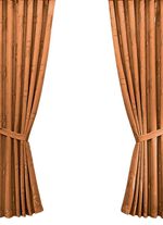 Overgordijnenset met universele railband BRUIN