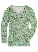 Overhemd met allover patroon in 2 kleuren SALIE BRUIN ECRU