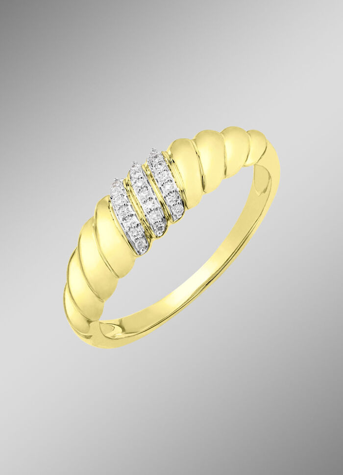 Edele damesring met 21 diamanten 