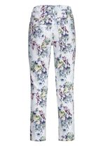 Broek met glanzende gekleurde inkjetprint 