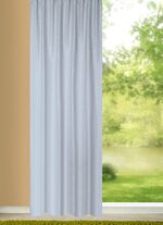 Ondoorzichtige verduisterende sjaal in gestructureerde linnenlook GRIJS