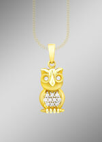 Lieve uilhanger met zirkonia 