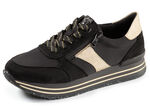 Remonte, trendy damessneakers, breedte G, met uitneembaar voetbed ZWART-GOUD
