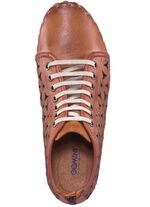 Gemini laarsje met praktische hielritssluiting COGNAC