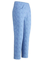 Broek in actueel design AZUURBLAUW-WIT