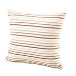 Kussenhoes met strepenmotief BEIGE