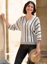 Trui met subtiele glanzende accenten 