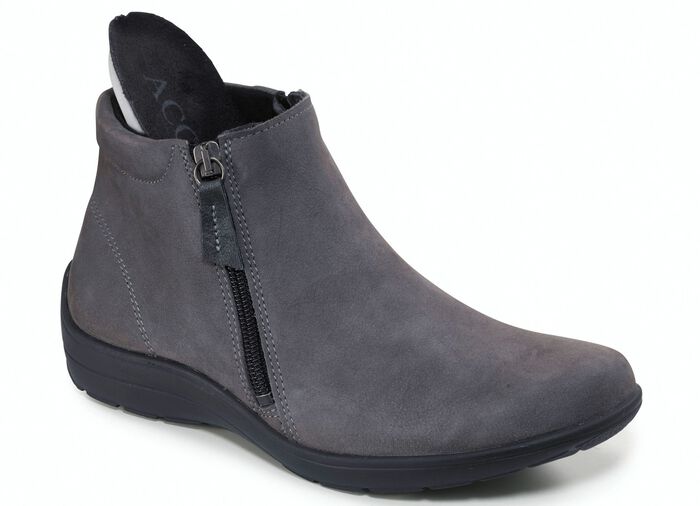 ELENA EDEN laarsje gemaakt van nubuckleer GRIJS